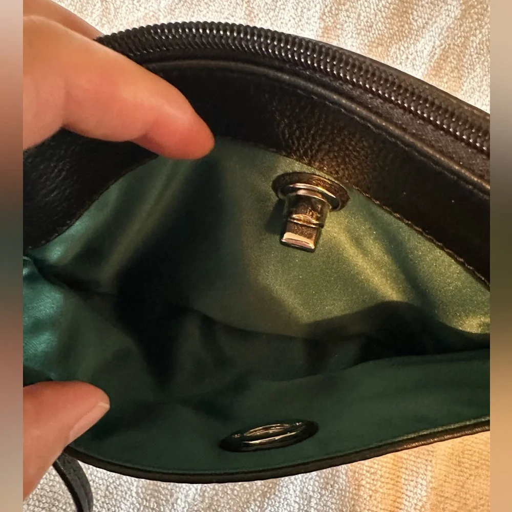 Coach Black Leather Wristlet